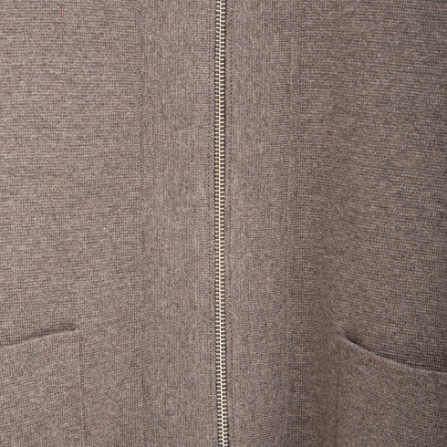 Norse Projects Bjarne Merino Cotton Milano Full Zip Jacket Warm Grey N45-05857004 Degli Uberti